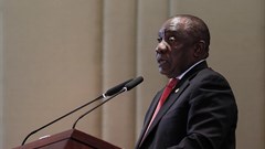 (Brasília - DF, 14/11/2019) Palavras do Presidente da República da África do Sul, Cyril Ramaphosa. Foto: Isac Nóbrega/PR. Licensed under the .