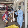 During the Covid-19 pandemic, WHO is supporting the Ghana Health Service in their efforts to continue providing essential medical services to the population at the Greater Accra Regional Hospital, Ghana. Photo: WHO / Blink Media - Nana Kofi Acquah