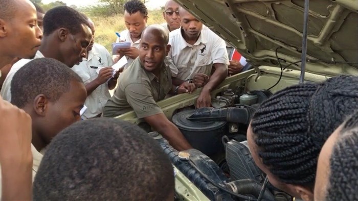 Trainee guides learn basic mechanics, Tanzania