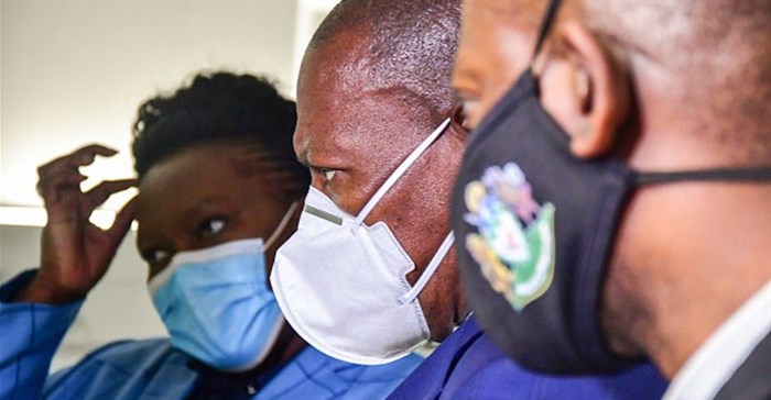 South Africa’s Minister of Health, Dr Zweli Mkhize (centre). The government has been criticised for not having an actionable plan on vaccines. Photo by Darren Stewart/Gallo Images via Getty Images