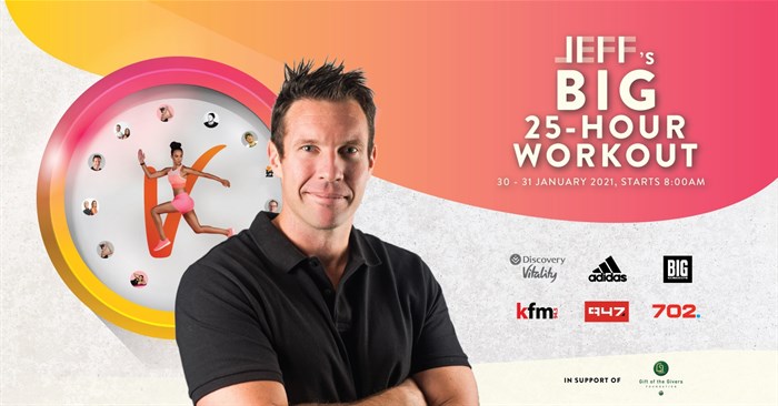 Jeff Fitness to lead Big 25-Hour Workout in aid of SA's frontline workers