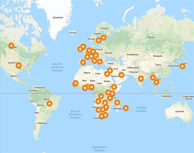 African podcasting is truly relevant to the rest of the world. These are the countries that the festival attendees came from.
