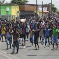 Young Angolans protest for bettter living conditions in the capital Luanda in 2020. EFE-EPA