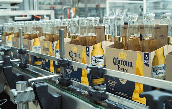 Corona pilots beer packaging made using surplus barley