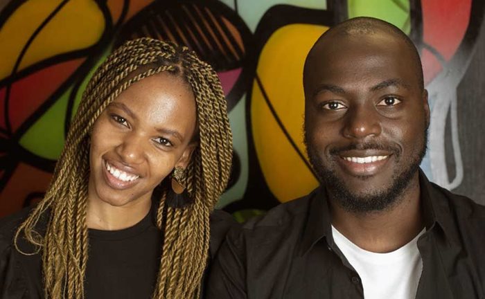 Co-founders of BlueAvo, Indira Tsengiwe and Isaac Tshiteta.<p>Source: RAEng/RodgerBosch©
