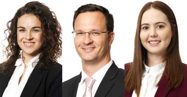 L-R: Paula-Ann Novotny, Garyn Rapson and Emma Bleeker, Webber Wentzel