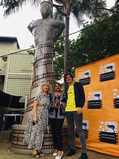 Simon 'Mabhunu' Sabela Award statue unveiled at Afda Durban