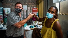 Food Lover’s Market CEO Brian Coppin with TVMA founder Mmabatho Portia Morudi