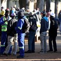 Job seekers stand outside a construction site ahead of the release of the unemployment numbers by Statistics South Africa, in Eikenhof, south of Johannesburg, South Africa, June 23, 2020. Reuter/Siphiwe Sibeko/File Photo