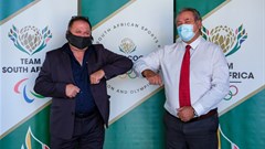 Neil Wilkinson, managing director at Kryolan South Africa, and Barry Hendricks, Sascoc president