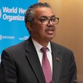 World Health Organisation (WHO) director-general Tedros Adhanom Ghebreyesus speaks as he attends the World Health Assembly (WHA) amid the coronavirus disease (COVID-19) pandemic in Geneva, Switzerland, 24 May 2021. Christopher Black/World Health Organisation/Handout via Reuters