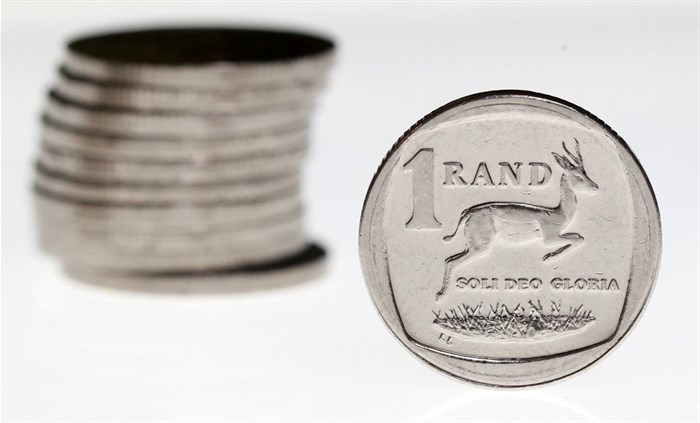 South African Rand coins are seen in this illustration picture taken October 28, 2020. REUTERS/Mike Hutchings/Illustration