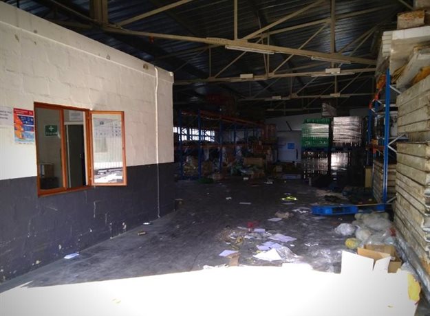 The Durban warehouse of food bank FoodForwardSA was ransacked, stopping food supplies to 125,000 people. The organisation has temporarily closed its other branches. Photo: supplied