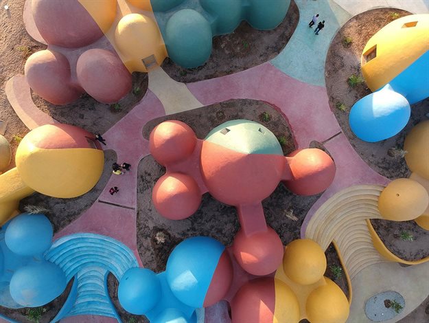 ZAV Architects' Majara Residence (top view). Image © DJI