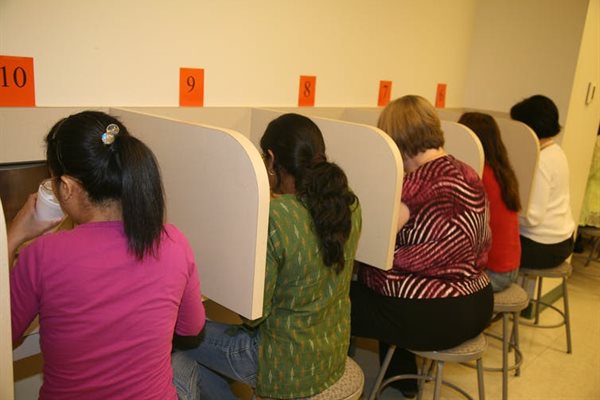 Volunteers come in to perform sensory evaluations of the possible new product – how does it look, taste, smell and feel? FAPC Communication Services, CC BY-ND