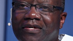 Ghana's minister of finance, Ken Ofori-Atta, makes remarks at the Institute of International Finance's meeting entitled &quot;G20: Compact With Africa&quot;, during the IMF and World Bank's 2017 Annual Fall Meetings, in Washington, US, 11 October, 2017. Reuters/Mike Theiler