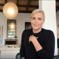 Charlize Theron talking during the PSG Think Big Series