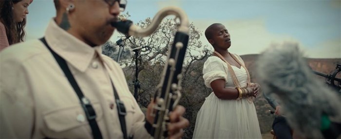 Zolani Mohala (The One who Sings) performs at the online BASA Awards.