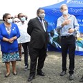 Source: supplied by agency. Thandi Modise, Minister of Defence and Military Veterans, Gwede Mantashe, Minister of Mineral Resources, and other VIP delegates visit the Impala mobile vaccination site with Dr Jon Andrews, Implats’ Group Executive for Health and Safety