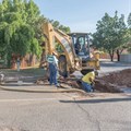 Source: ©51660435  Repairing potholes in Bloemfontein
