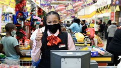 After completing the Youth Employment Service programme with Shoprite in September 2021, Anelisa Mlondi was offered an employment contract by the retailer and now works as a cashier at Shoprite Kraaifontein. Source: Supplied