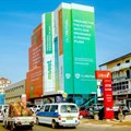 Source: © Provantege  Financial services giant Old Mutual's massive building wrap on a strategic OOH site in the heart of the capital city of Accra, Ghana