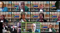 A screengrab of Thursday’s virtual Constitutional Court hearing into a R14.25m defamation case brought by Australian mining interests against South African lawyers, activists and a social worker.