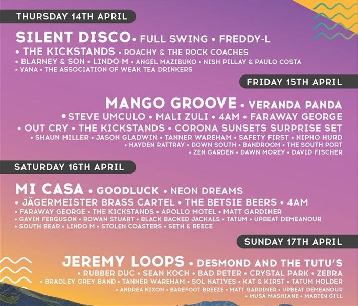 Image supplied: The Splashy Fen lineup