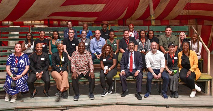 Image supplied: President Cyril Ramaphosa with the Project Panda production team