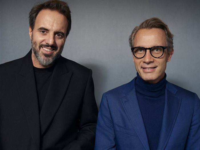 José Neves, Farfetch founder, chairman and CEO with CEO of Neiman Marcus Group. Source: Supplied
