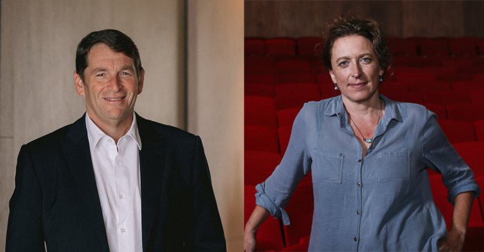 Andrew Golding, CEO of Pam Golding Property Group and Lara Foot, CEO of Baxter Theatre