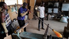 Ghanian artist melts glass waste into wonders