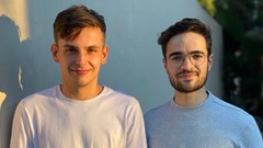 Image supplied: Christian Botha and Rafael Ferrao, the Young Lions competition winners