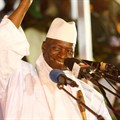Gambia's former President Yahya Jammeh, who is also a presidential candidate for the Alliance for Patriotic Re-orientation and Construction (APRC), smiles during a rally in Banjul, Gambia, 29 November 2016. Reuters/Thierry Gouegnon