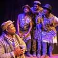 Image by Terra Nzimande: Azola Mkhabile, Sipho Kalako, Molupi Lepeli and Kuhle Myathaza in The Good Soul of Szechuan by Bertolt Brecht, translated by David Harrower.