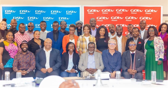 Second from left to right: Christopher Puta - MultiChoice Talent Factory Academy Director Southern Africa, Emma Gichonge - MultiChoice Malawi Acting MD, Mr. Hetherwick Njati - Pricipal Secretary Ministry of Information & Digitization, Neil McCarthy - Masterclass facilitator, writer, producer, actor at the Malawi leg of the MultiChoice Talent Factory expansion programme