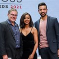 Image supplied. 2022 AdFocus chair Faheem Chaudhry (right) with 2020/21 AdFocus jury chair, Tumi Rabanye (centre) and Rob Rose, FM editor (left)