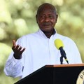 Source: Reuters. Ugandan President Yoweri Museveni attends a news conference.