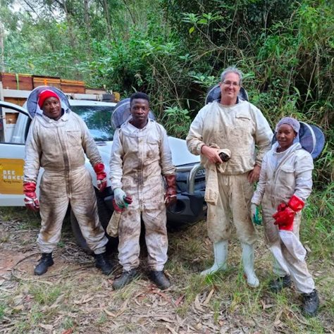 Albert Malope, Tshegofatso Komane, Mike Allsopp and Thandiwe Theko