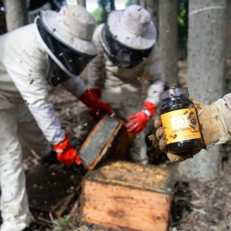 The raw local honey is distributed under the Eat Naked brand