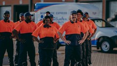 The Courier Guy employees undergo 'training'. Source: Supplied.