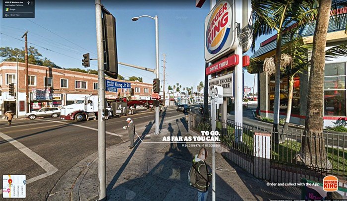 'You can order a Whopper to go, but you won't take it too far' Burger King says in its latest print campaign