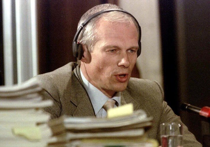 Janusz Walus testifies at the Truth and Reconciliation Commission hearing at Pretoria City Hall, 20 August 1997. Source: Reuters - File Photo