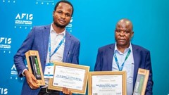 Image supplied. Felix Abely (L) and Joseph Sandu (R), Best Fintech Journalists of the Year