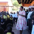 Image: Deputy Minister Dr Reginah Mhaule has met with the SMT and SGB members of Ben Hlongwane Secondary School. She has also addressed the learners and teachers of the school, wishing them a good start to the 2023 school year. Source: