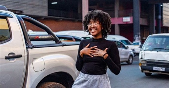 Image supplied. Photo by Cebisile Mbonani © Children's Radio Foundation 2022. Youth reporter Mary-Ann Nobele's podcast I will not grow old here, is a finalist in the Ambies - a first for Africa