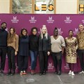 Image supplied. (left to right) AuthenticA Series Lab 2022 participant Tony Sebastian Ukpo, Penny Christodoulou Storyboard Collective, mentor Mehret Mandefro, story consultant Selina Ukwuoma, 2022 participant Chantel Clark, 2022 participant Jessica Leanne Hagan, 2022participant Angela Wanjiku Wamai and programme director Elias Ribeiro