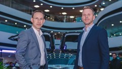 Source: Supplied. Discovery Bank chief executive officer, Hylton Kallner with Rubicon chief executive officer, Rick Basson.