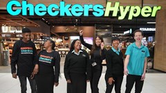 Image supplied. It's all smiles for employees Siyabonga Mali, Felleng Sethoabane, Siphosethu Silinga (Yes), Shuanah Frans, and Benjamin Peter who participated in the Shoprite Group's youth development programmes