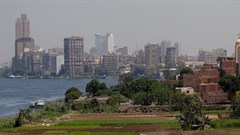 File photo: Farmers use a threshing machine as they harvest their wheat crop at a farmland on an island on the River Nile next to the capital city of Cairo, Egypt 11 May 2023. Reuters/Amr Abdallah Dalsh/File Photo